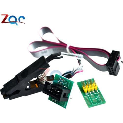 SOIC8 SOP8 Test Flash Clips IC Socket Adpter BIOS/24/25/93 For EEPROM 93CXX / 25CXX / 24CXX in-circuit Programmer 2 adapters