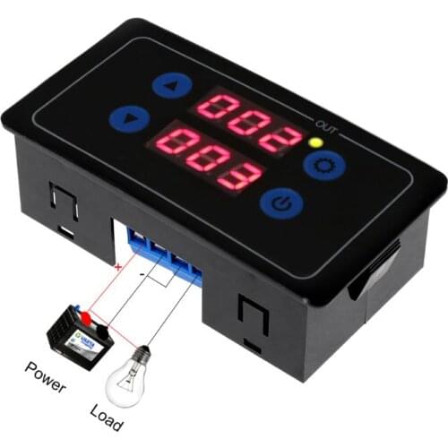 0.1s-999h Countdown Timer Programmable Cycle Control Module Time Dalay Relay Dual Display Timer Relay 5V/12V/220V
