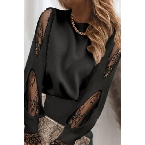 Women Black Fisherman Collar Blouse Soft Chic Style Fashion Cool