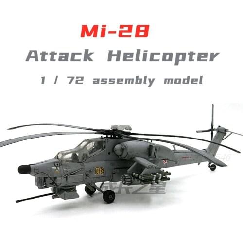1/72 Model Airplane Mi-28 Havoc Anti-Tank Attack Helicopter Military Assembly Model Toys