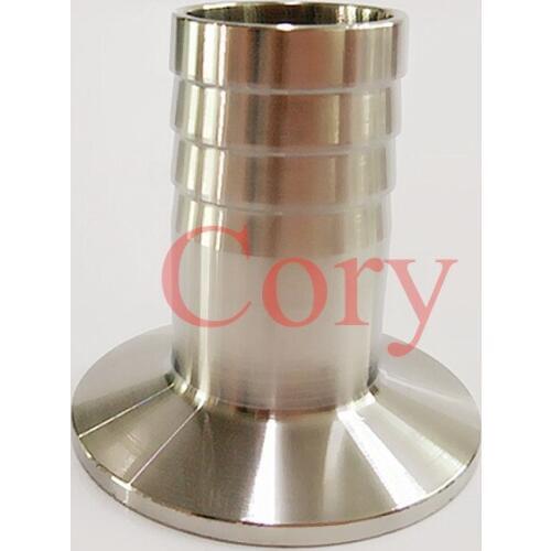 1PCS Tri Clamp 304 Stainless Steel Sanitary Hose Barb Pipe Fitting Tri Clamp Type Ferrule