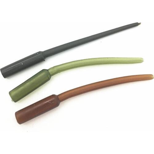 10PcsCarp Fishing Hook Sleeves Tube Anti Tangle Rubber Sleeve InlineLead Insert Connect Coarse Fishing Rig Hook Accessories