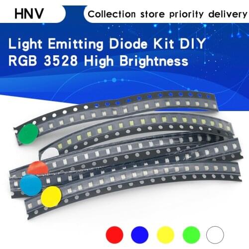 100pcs 1210 SMD LED White Red Yellow/Blue/Green/Orange/Purple/RGB 3528 High Light Emitting Diode Kit DIY