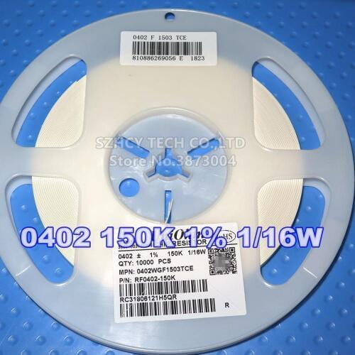 10000Pcs 0402 150K 1% 1/16W RF0402-150 New and origianl