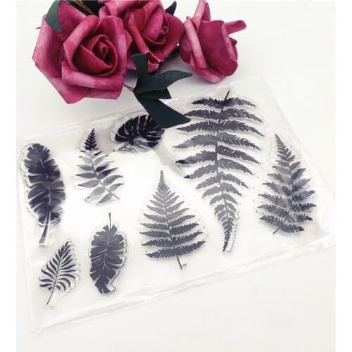 11*16CM Banana Leaf Transparent Clear Stamps / Silicone Seals Roller Stamp For DIY Scrapbooking Photo Album/Card Making