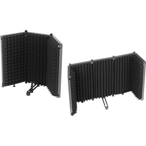 3 Panel / 5 Panel Foldable Microphone Isolation for Recording Absorber Foam Panel Microphone Accessory
