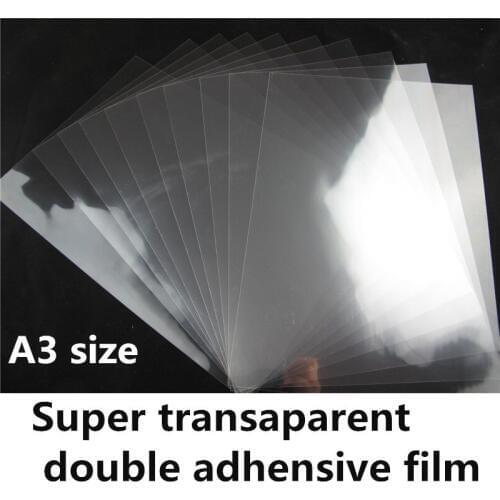 A3 size Super transparent Double Side Adhesive Film (50 pieces one lot)