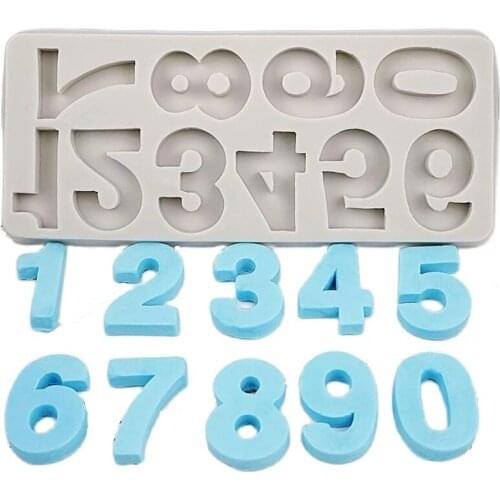 Large Number Silicone Mold Fondant Mould Cake Decorating Tools Chocolate Gumpaste Mold, Sugarcraft, Kitchen Accessories