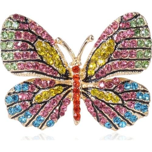 Animal Brooch alloy diamond high-end personalized Butterfly Brooch temperament clothing accessories brooch brooch