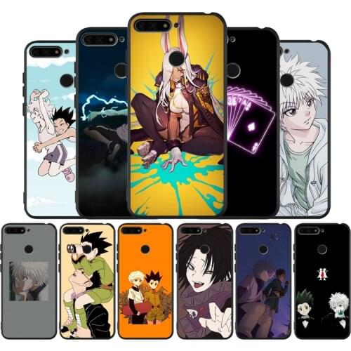 Cartoon City Hunter Soft Silicone black Phone Case For Huawei Honor 8 8X 9 10 20 30 Pro 10 20 lite Mate 10 20 30 PRO 20 lite