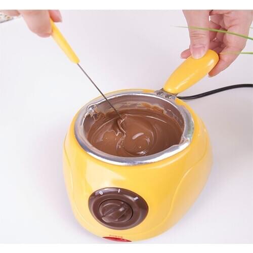 20W Mini Electric Chocolate Melting Machine Single Pot Non-Stick Pot Tempering Cylinder Melter Pan 220V EU Plug