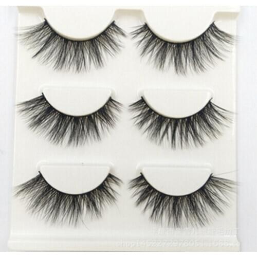 Fashion Fake Eyelashes Women High Quality Natural Long Fiber False Lashes 3D Lashes Extension Eyelash Make Up Tool 1 Pair