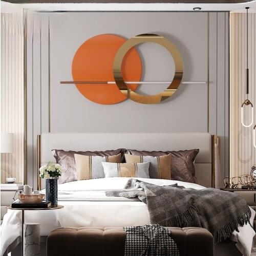 Wall hanging light luxury iron pendant porch living room background wall decoration