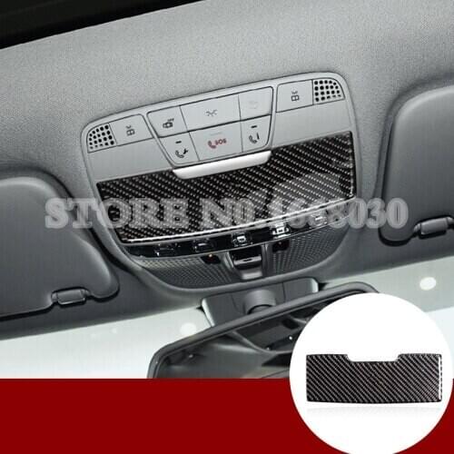 Carbon Fiber Front Reading Light Trim Cover For Benz C Class W205 S205 2014-2020 1pcs Car accesories interior Car decoration