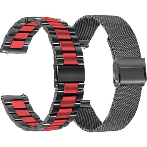 For Huawei Watch GT2 Pro GT 2 46mm Strap Stainless Steel Metal Band Honor magic 2 46mm GS Pro Bracelet For Ticwatch Pro3 Pro2020