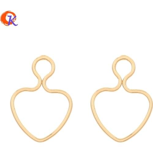 Cordial Design 100Pcs 11*15MM Jewelry Accessories/Hand Made/Earring Findings/Heart Shape/Genuine Gold Plating/DIY Jewelry Making