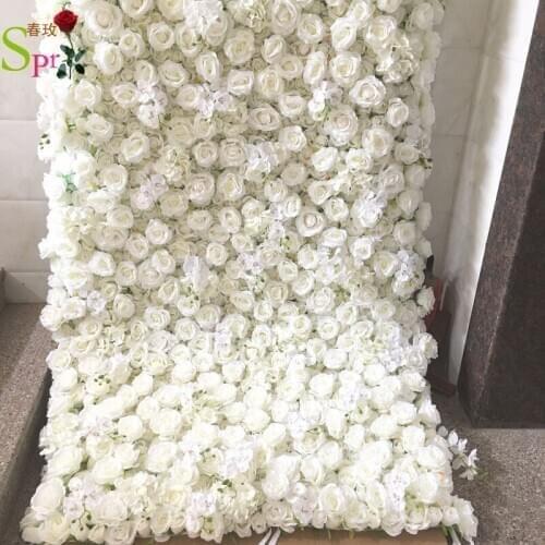 SPR 4ft*8ft/pc wedding rose roll up flower wall backdrop artificial flower table centerpiece arrangement decorative
