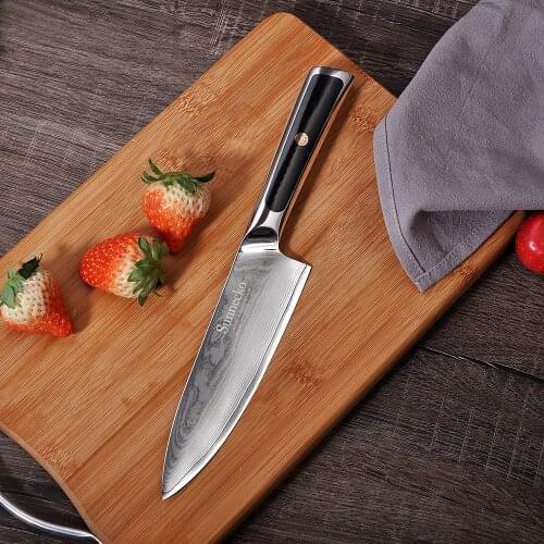 SUNNECKO High Quality 6.5" Chef Knife Damascus Steel Japanese VG10 Core Steel Sharp Blade Kitchen Knives G10 Handle Cooking Tool