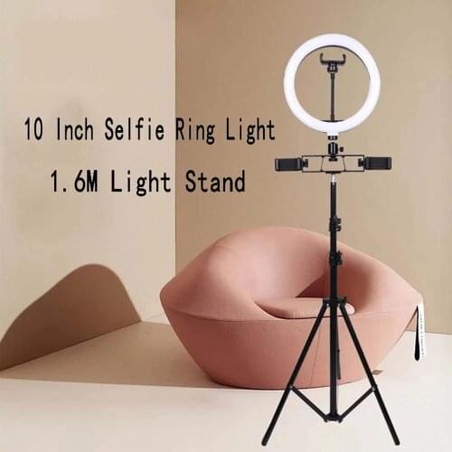 160CM Tripod LED Ring Light Bluetooth Remote Control Photographic Selfie Stand Dimmable Lamp for phone Camera Youtube Makeup