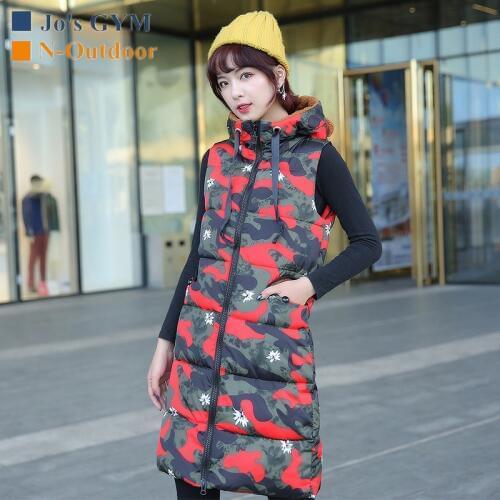 Outdoor Military Fashion Camouflage Vest Women Warm Breathable Thicken Long Camo Style Vest Soft Comfortable Casual Sports Vests