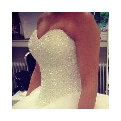 Robe De Mariage Princess Bling Luxury Beading sweetheart party 2018 Bridal gown Vestido De Noiva mother of the bride dresses