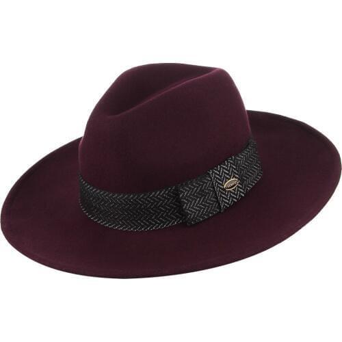 Winter New British Wool Fedora Hat Women Men Vintage Elegant Fedoras Cap Lady Church Party Formal Occasion All-match Hats H7184