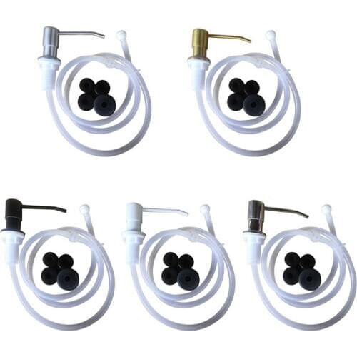 1Set Stainless Steel Sink Liquid Soap Dispenser Lotion Pump Extension Tube