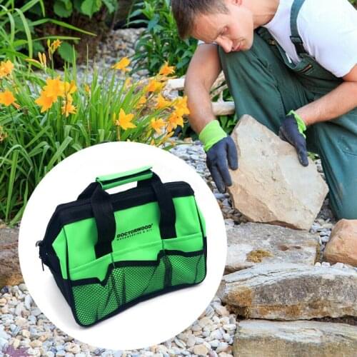 1PC Multi-function Tool Bag Large Garden Canvas Pockets Tool Storage Organiser Tote DIY Kit Gardeners Choice Storage Bag Hot
