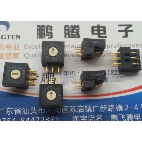 1PCS Original Japanese Omron A6RV-162RF 0-F 16-bit rotary dial coding switch side adjustment 3*3 vertical