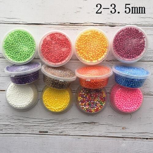 12 Boxes 12 Colors Colorful Styrofoam Balls Mini Foam Ball Decorative DIY Craft Supplies Bead Toys Filler