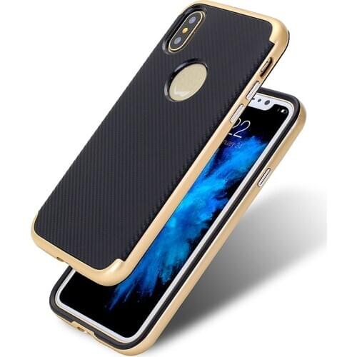 2 In 1 Hybrid Soft TPU Hard PC Frame Cell Phone Case For iPhone X 8 7 Plus