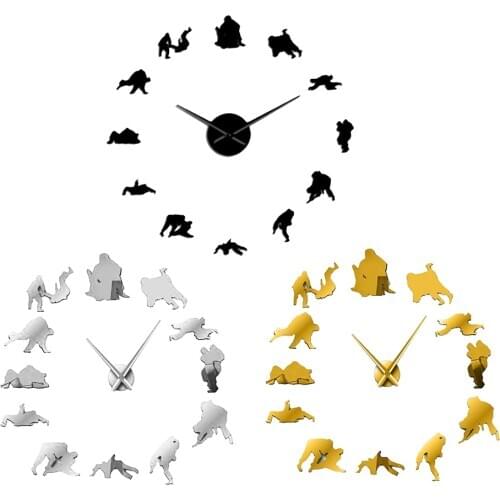 2020 New Clock Watch Wall Clocks 3D Diy Acrylic Mirror Stickers Home Decoration Living Room Quartz Needle