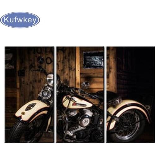 3pcs/set,Motorcycle gifts Decorative Picture,DIY Diamond Embroidery,diamond mosaic,diamond painting cross stitch decor