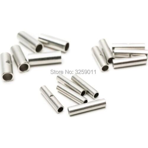 300PCS Non-insulated Butt Wire Cable Connector Copper Tinned Splice Crimp Terminal Sleeve Cable Heat Shrink BN1.25 BN2 BN5.5 Kit