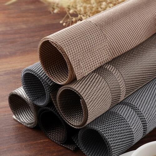 4pcs/lot Fashion Placemats Minimalist Table Mat Waterproof Tablecloth Coasters Pads Heat Insulation Dining Table Mat 46x32cm