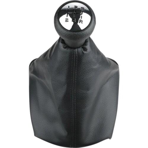 5 Speed Gear Stick Shift Knob Leather Gaiter Boot Cover Leather Boot Kits for Peugeot 207 307 406