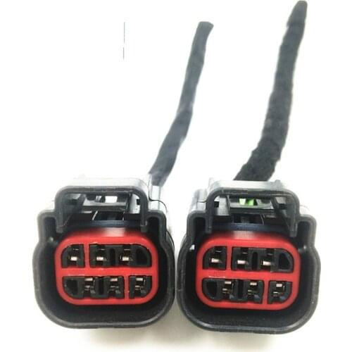 6 Pin/Way Female Taillight Rear Lamp Connector Plug Wire Cable Pigtail For Land Rover Discovery 3 4 Range Rover Freelander 2