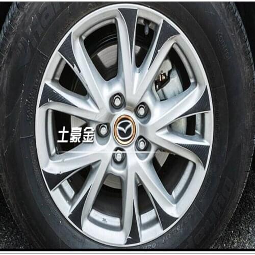 Car Styling Ring Wheel Hub Decoration Circle Sticker For Mazda Mx-5 RF 3 4 RX 7 RX-8 Laputa Verisa L Accessories