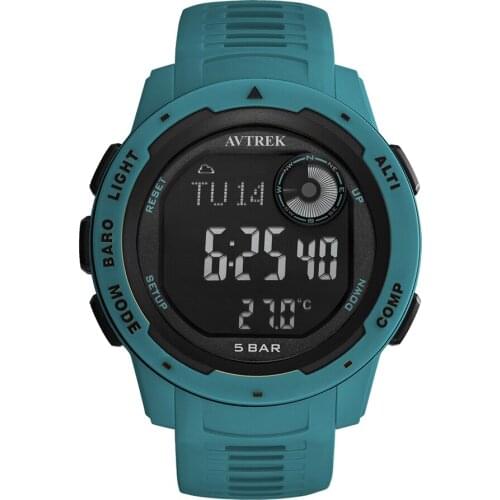 AVTREK Compass Watch Pedometer Watch Altimeter Barometer Military Army Waterproof Outdoors Sport Digital Survival Tactical Watch