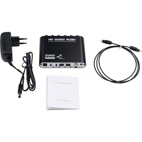 Kebidumei Digital Audio Decoder 5.1 Audio Stereo DTS SPDIF Digital Audio Converter for XBOX360 PS3 Laptop Blue-ray DVD