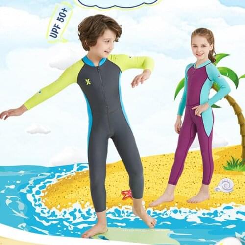 Kids Diving Suit Wetsuit Children for Boys Girls Sunscreen Long Sleeves UV protection Swimwear Kid Snorkel Swim Suit