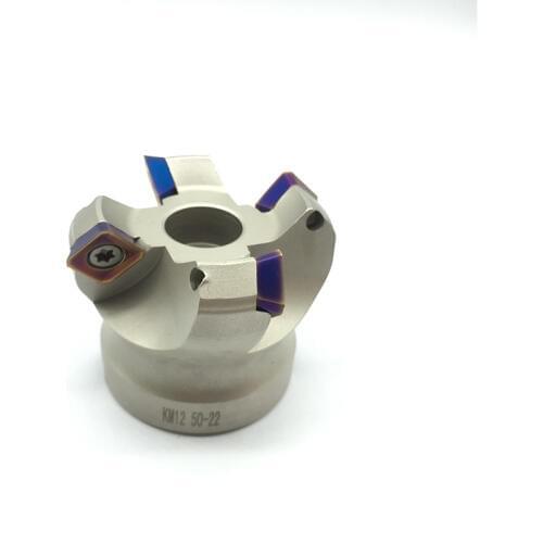 1pc KM12R50-22-4T For SEKT1204 Carbide Insert Clamped Fast Feeding Alloy End Mill Milling Machining Face Milling Cutter