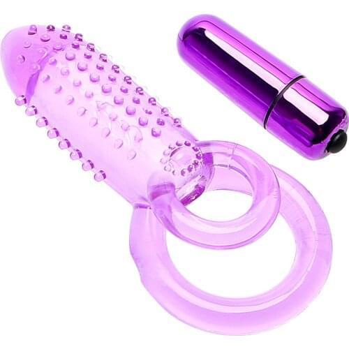 IKOKY Clitoris Stimulator Vibrator Penis Ring Delay Ejaculation Male Masturbation Cock Ring Sex Toys for Men Ejaculation Delay
