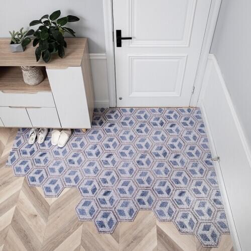 Freely Cuttable Doormat Carpet Hallway Bedroom Living Room Balcony Household Entrance Floor Door Mat Non-slip Nordic Mat Carpet