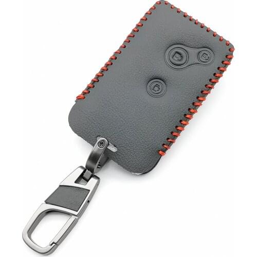 3 Buttons Smart Remote 100% Leather Key Case Shell Fob for Nissan Teana (Old Model) Key Protect Cover