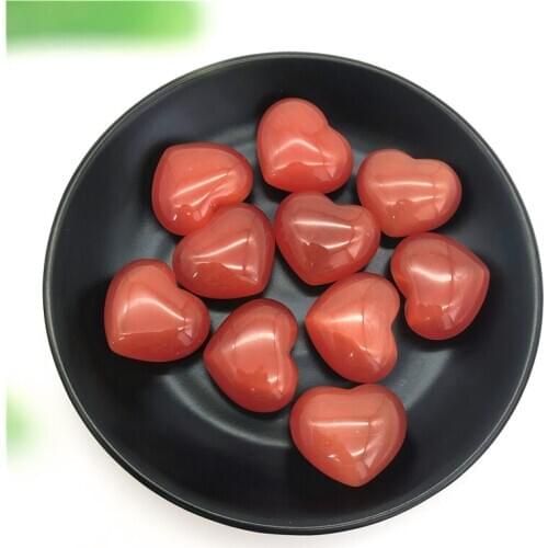 Beautiful Red Cat Eye Stone Heart Shaped Crystal Stones Gem Healing Stones Gifts Decor Natural Stones and Minerals