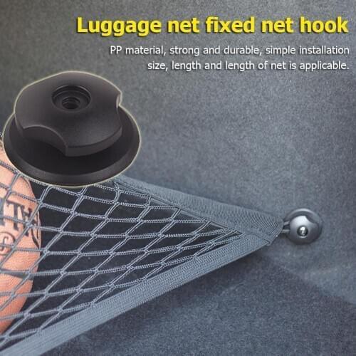 4pcs Trunk Hooks Car Hardware Hooks for Auto Trunk Cargo Organizer Luggage Net Double-Sided Glue Magic Stick Installation