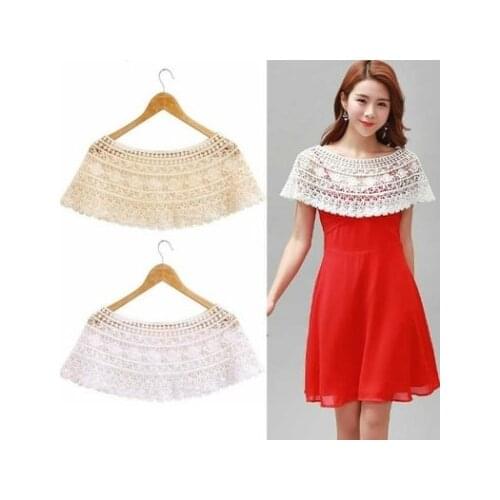 Summer Knitting Openwork Hooked Small Shawl Joker Short Short Shoulder Cover Embroidered Lace Collar