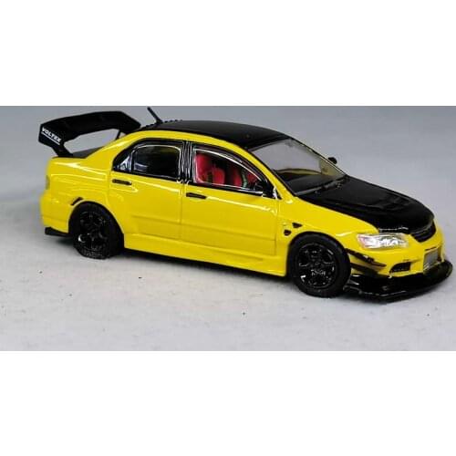Diecast 1/64 Scale Mitsubishi EVO9 IX Alloy Decoration Car Model Collection Souvenir Ornaments Display Vehicle Toys Gift