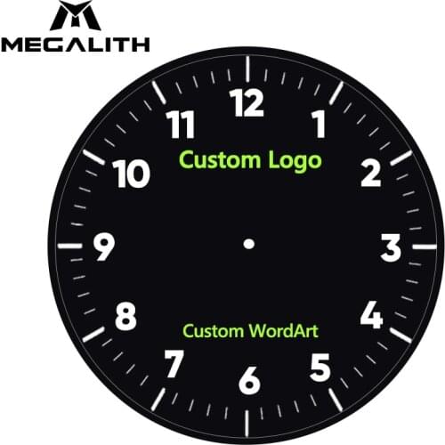 MEGALITH Watch Customization Service Customize Dial Mark/Motto/Anniversaries/Word Art/Birthday Etc Case Back Laser